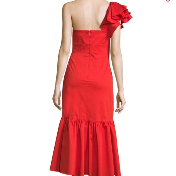 Rebecca Taylor ruffled cotton cutout peplum dress - Picture 4 of 8